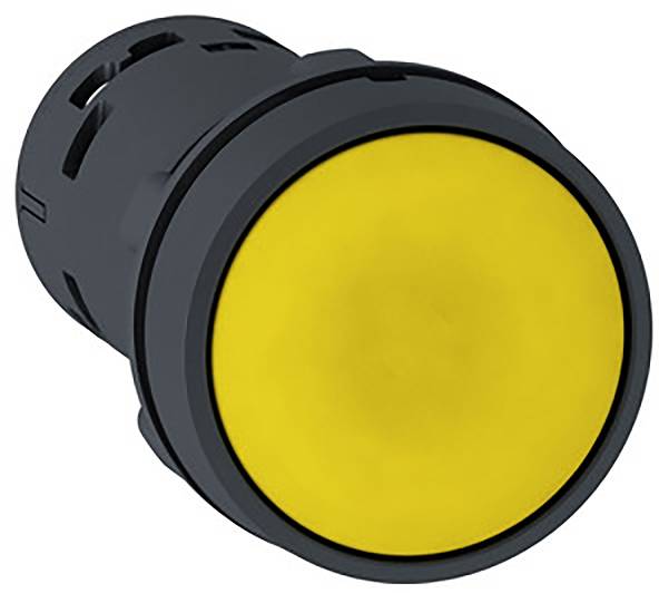 Schneider Electric XB7NA81 Drukknop, Harmony XB7, monoblock, kunststof, Ø22mm, geel, 1S, schroefklem Verdeelkastaccessoi