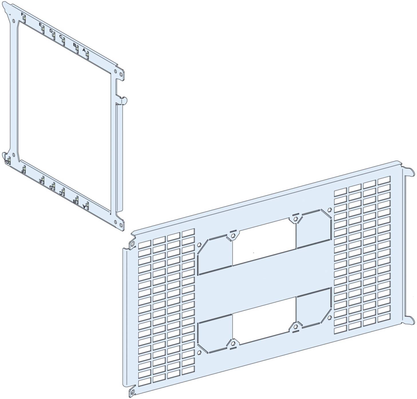 Schneider Electric LVS03482 PrismaSeT-P, montageplaat, Compact NS630b-1600 3-4-polig, vaste inbouw, verticaal, breedte=6