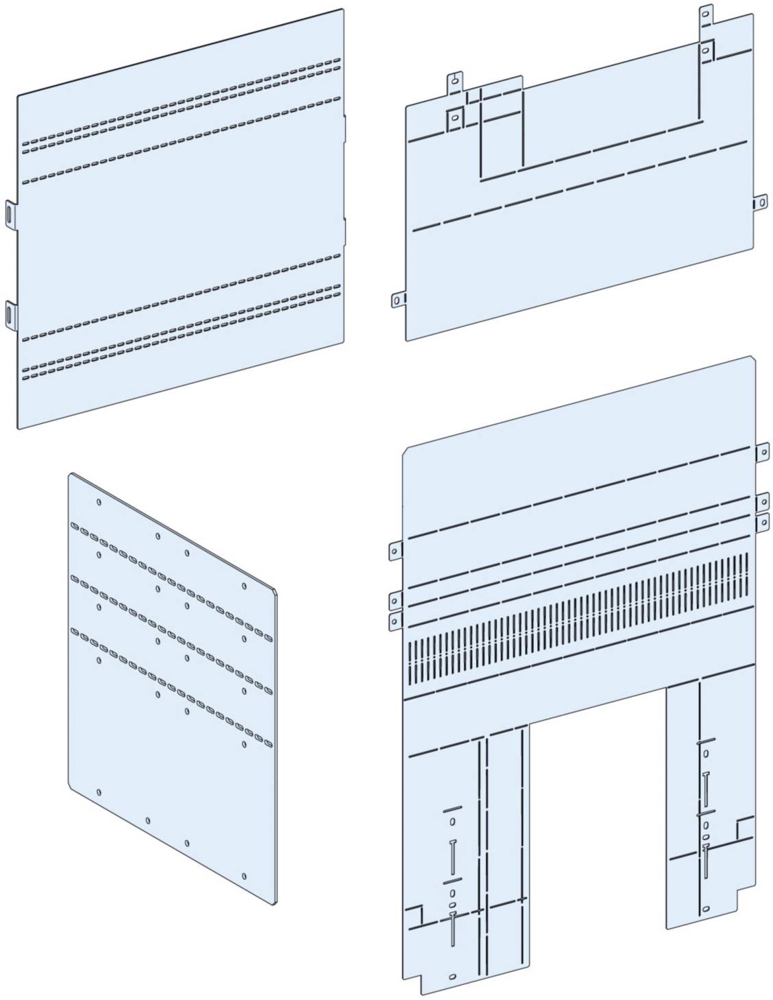 Schneider Electric LVS04852 PrismaSeT-P, afdekking, aansluitingen aan voorzijde, MasterPacT MTZ1 06-16/Compact NS630b-16