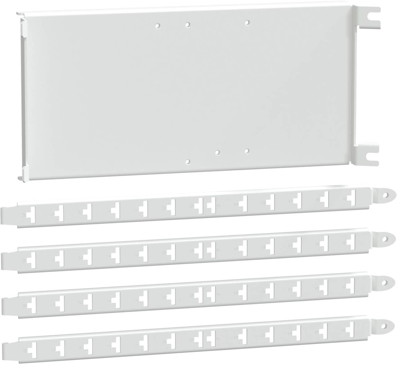 Schneider Electric LVS03405 PrismaSeT-P, montageplaat, Compact NSXm160 3-4-polig, verticaal, breedte=400 mm, hoogte=8 mo