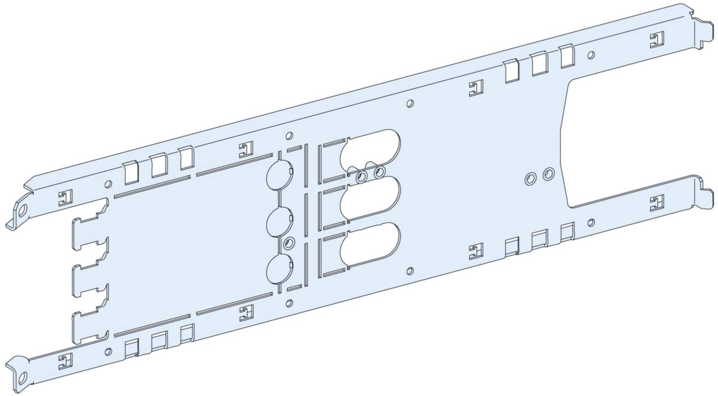 Schneider Electric LVS03413 PrismaSeT-P, montageplaat, Compact NSX/NSX Vigi100-250 3-polig, insteektechniek, horizontaal