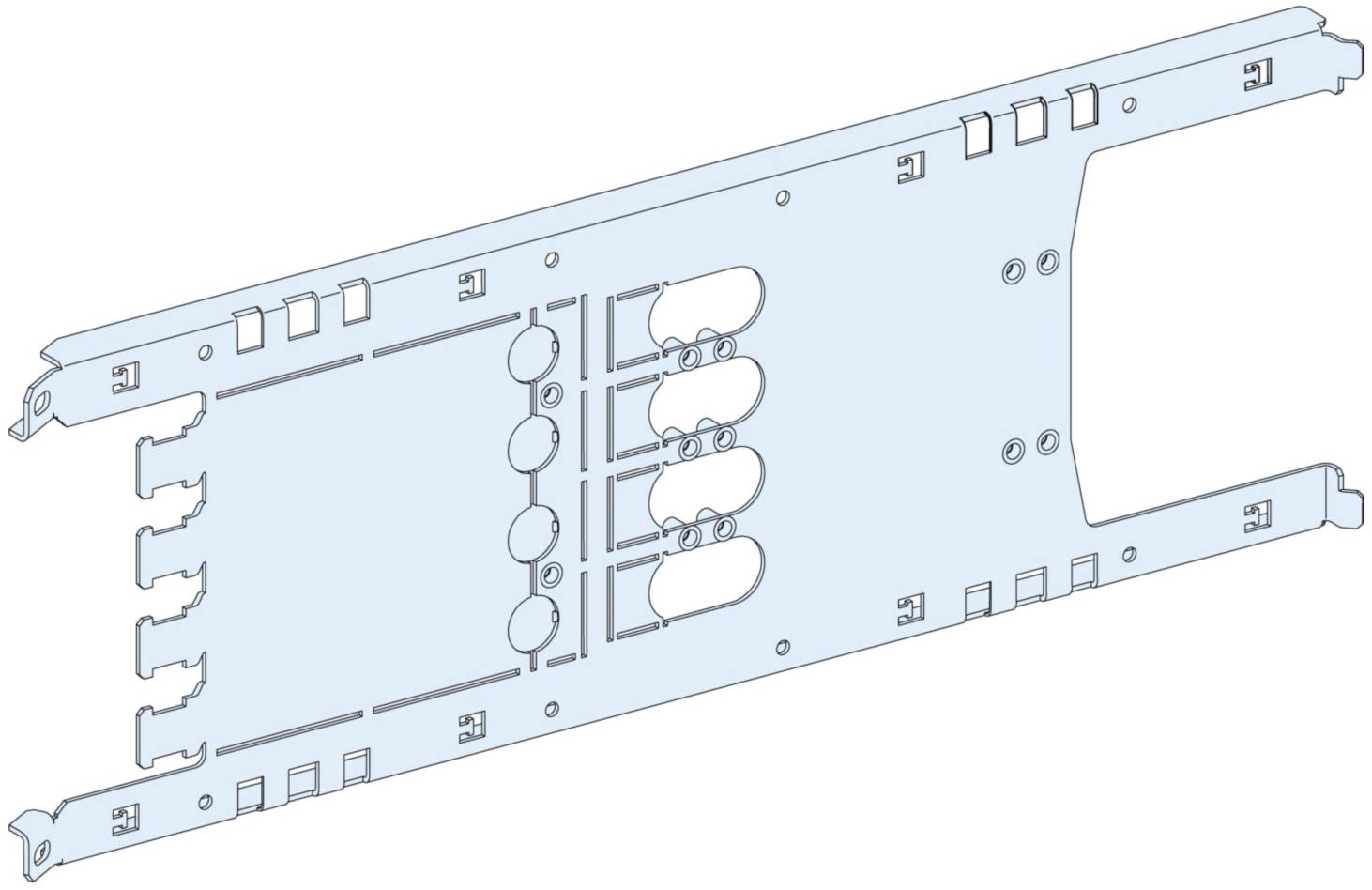 Schneider Electric LVS03414 PrismaSeT-P, montageplaat, Compact NSX/NSX Vigi100-250 4-polig, insteektechniek, horizontaal