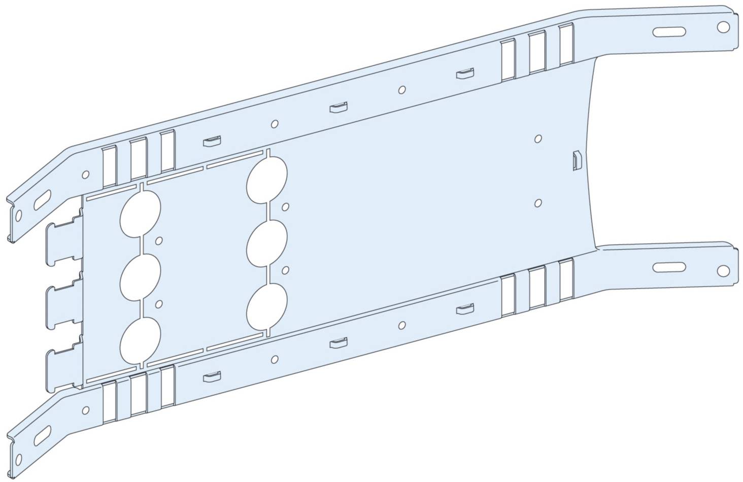 Schneider Electric LVS03451 PrismaSeT-P, montageplaat, Compact NSX400-630 3-polig, tuimelaar, vaste inbouw, horizontaal,