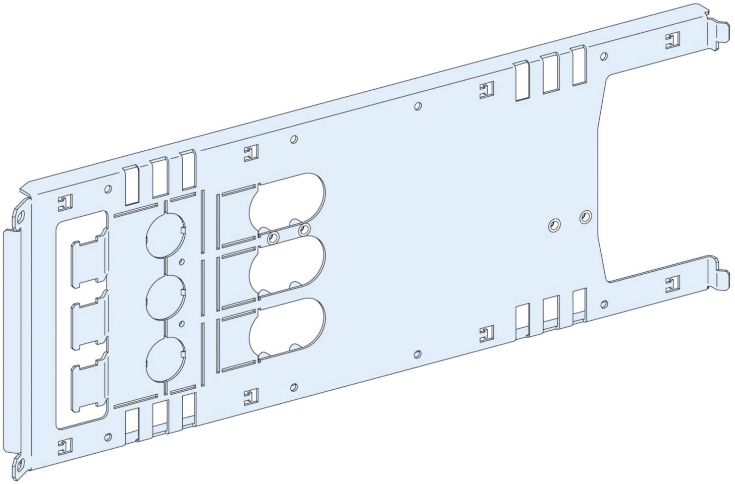 Schneider Electric LVS03453 PrismaSeT-P, montageplaat, Compact NSX/NSX Vigi400-630 3-polig, insteektechniek, horizontaal