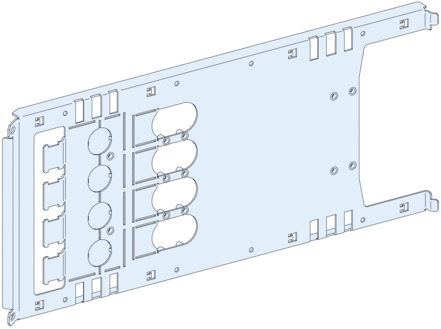 Schneider Electric LVS03454 PrismaSeT-P, montageplaat, Compact NSX/NSX Vigi400-630 4-polig, insteektechniek, horizontaal