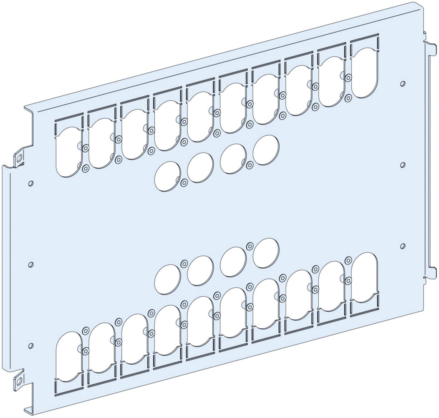 Schneider Electric LVS03461 PrismaSeT-P, montageplaat, 2x Compact NSX/NSX Vigi400-630 3-4-polig, verticaal, breedte = 65