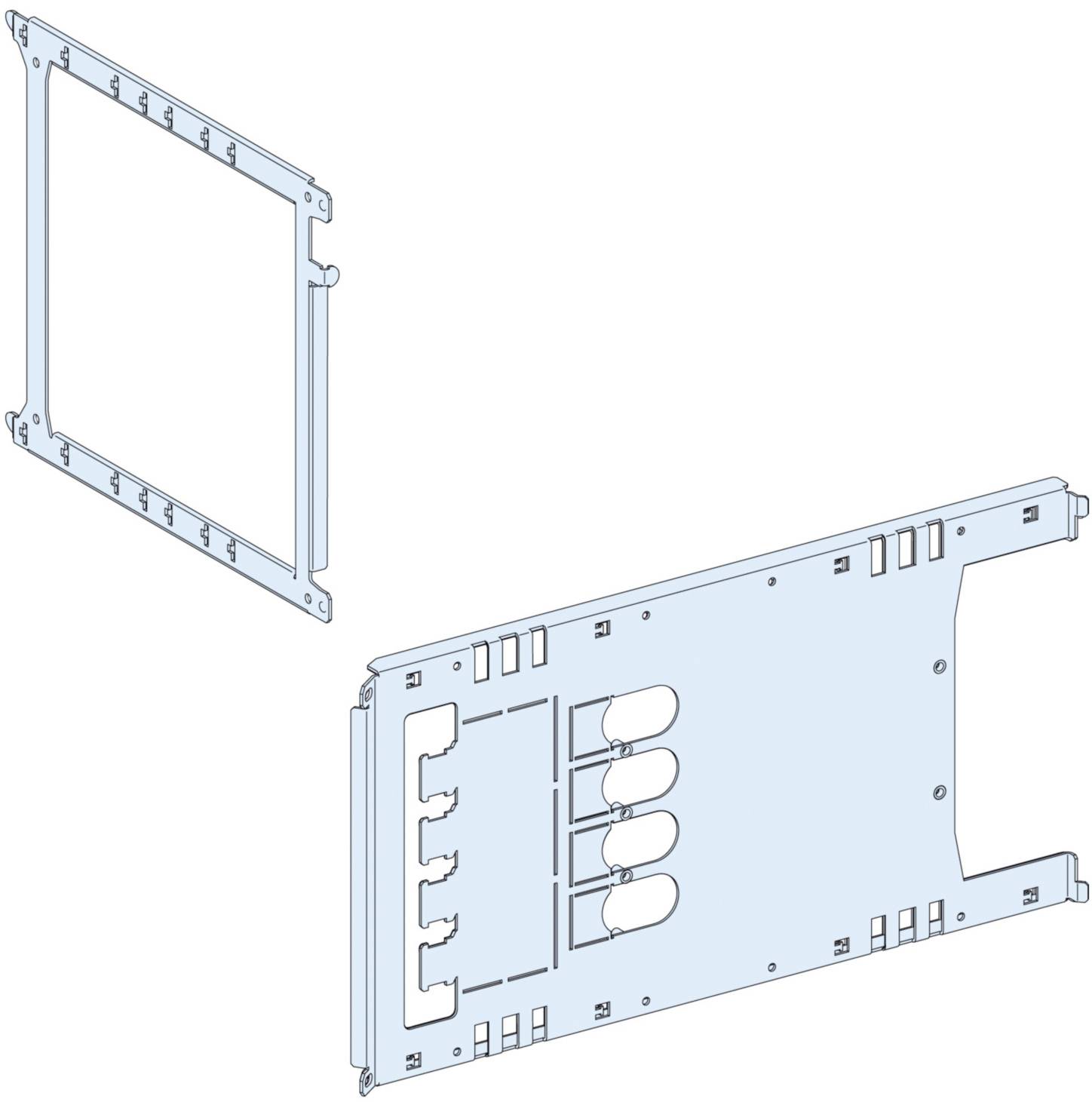 Schneider Electric LVS03462 PrismaSeT-P, montageplaat, Compact NSX400-630 3-4-polig, insteektechniek, horizontaal, breed