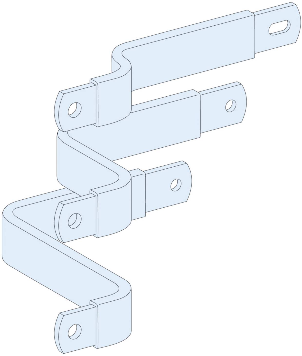 Schneider Electric LVS04453 PrismaSeT-P, verbinding, NSX400-630 3-polig, tuimelaar, vaste inbouw, horizontaal, met verti