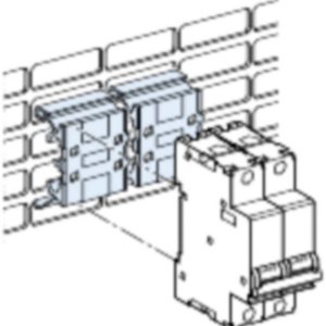 Schneider Electric LVS04224 PrismaSeT-P, DIN-rail, adapter voor geperforeerde platen, breedte = 27mm, hoogte = 10mm, (5 Schneider Electric LVS04224 PrismaSeT-P, DIN-rail, adapter voor geperforeerde platen, breedte = 27mm, hoogte = 10mm, (5