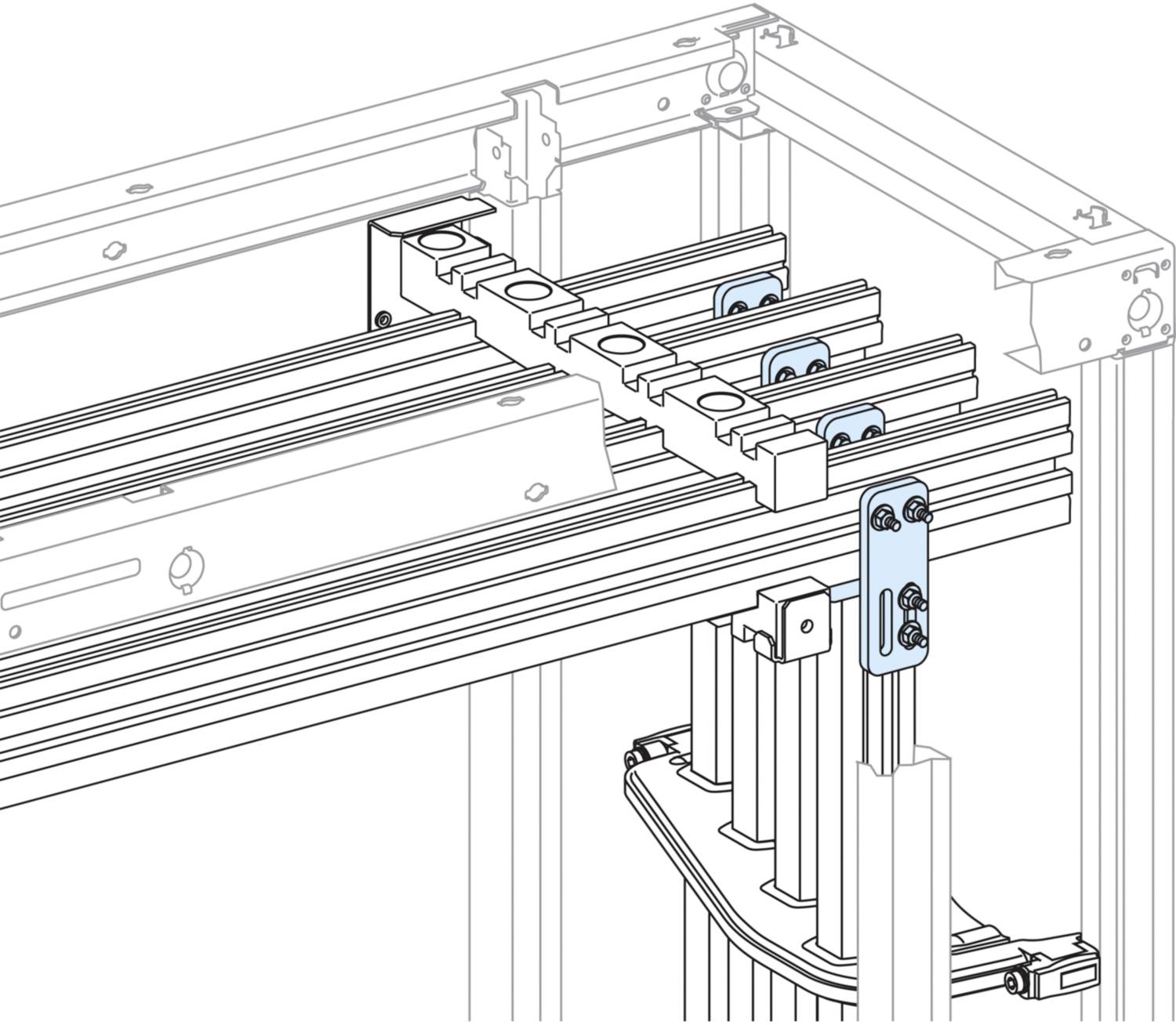 Schneider Electric LVS04602 PrismaSeT-P, Linergy LGYE, verbinding, recht verticaal, 630-1600A Verdeelkastaccessoire 1 st