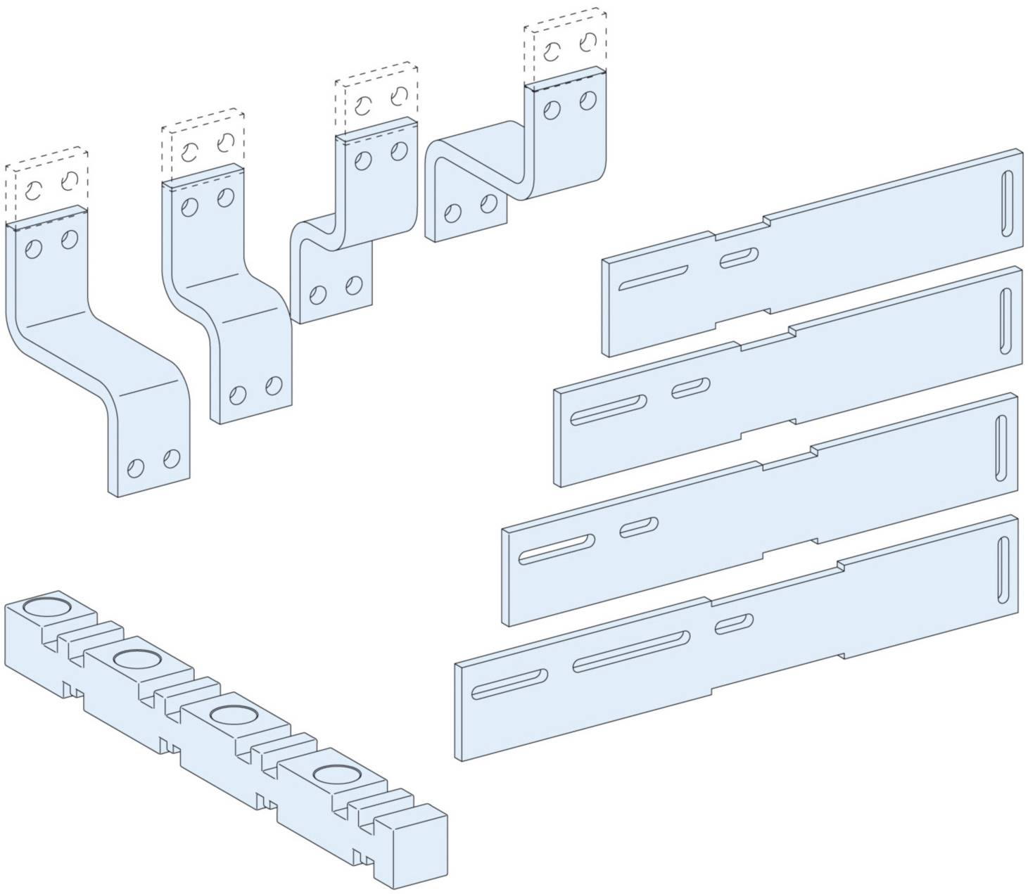 Schneider Electric LVS04477 PrismaSeT-P, verbinding, MasterPaccT MTZ1 06-12/NS630b-1250 3-polig, inschuiftechniek, met v