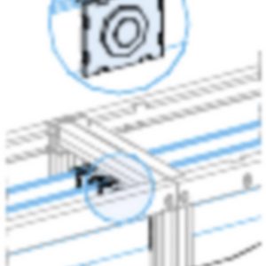 Schneider Electric LVS04640 PrismaSeT-P, Linergy BS, verbinding, horizontaal, voor raildoorsnede 50x10mm, 60x5mm, 60x10m