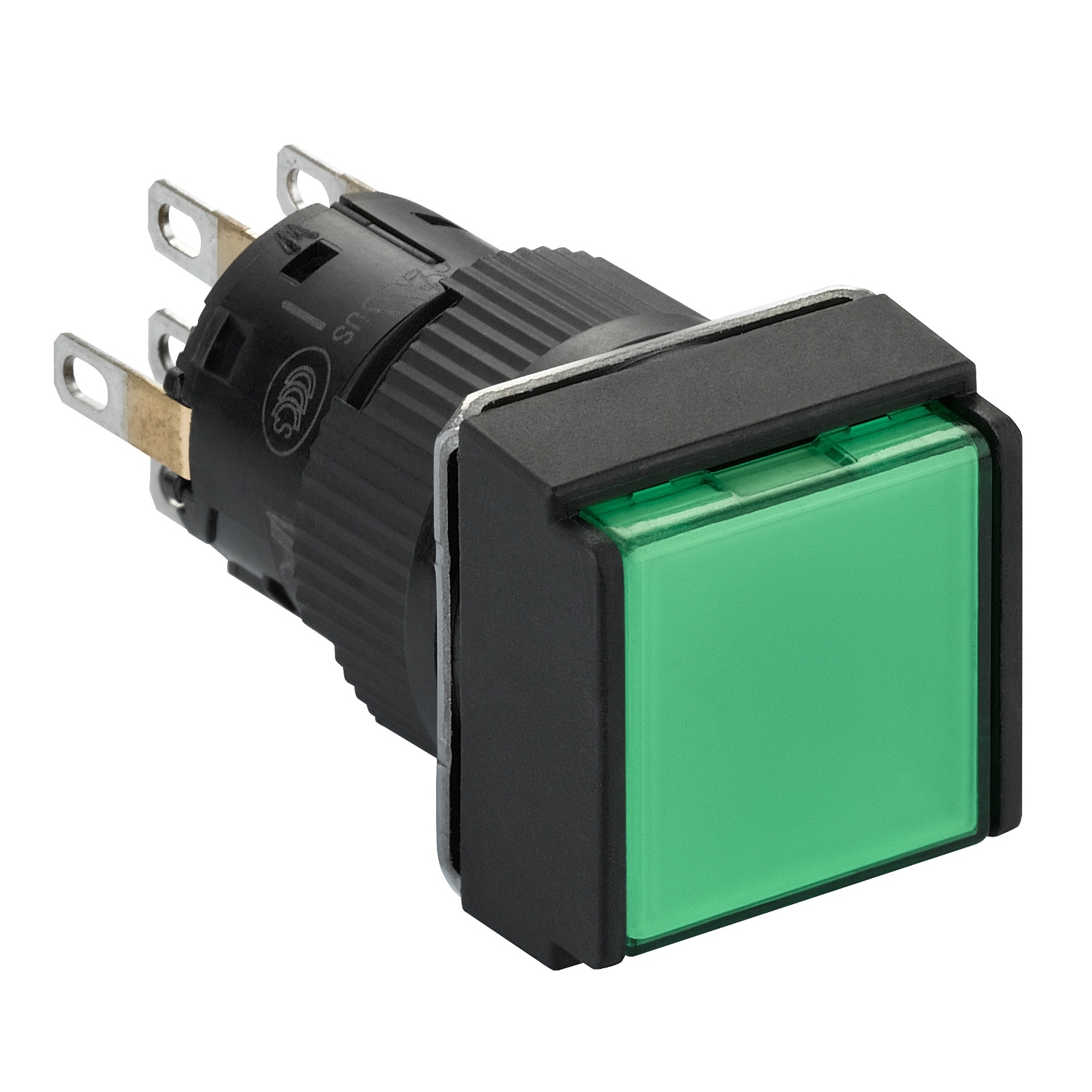 Schneider Electric XB6ECF3B2P Verlichte drukknop, groen Ø 16, plat, zonder vergrendeling, 24 V, 2 W Verlichte druktoets