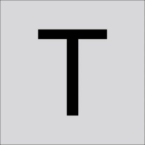 RZB 99220.003.T Letter „T” groot 40 mm 1 stuk(s)