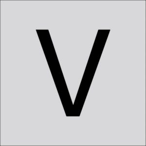 RZB 99220.003.V Letter „V” groot 40 mm 1 stuk(s)