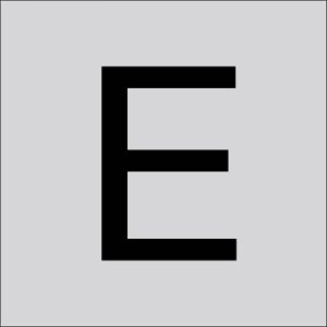 RZB 99223.013.E Letter „E” groot 120 mm 1 stuk(s)