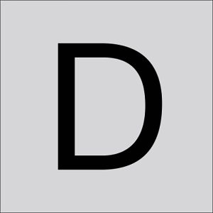 RZB 99223.013.D Letter „D” groot 120 mm 1 stuk(s)