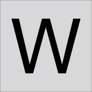RZB 99222.013.W Letter „W” groot 100 mm 1 stuk(s) RZB 99222.013.W Letter „W” groot 100 mm 1 stuk(s)