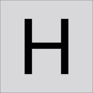 RZB 99222.013.H Letter „H” groot 100 mm 1 stuk(s) RZB 99222.013.H Letter „H” groot 100 mm 1 stuk(s)