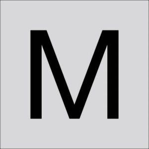 RZB 99221.013.M Letter „M” groot 60 mm 1 stuk(s) RZB 99221.013.M Letter „M” groot 60 mm 1 stuk(s)