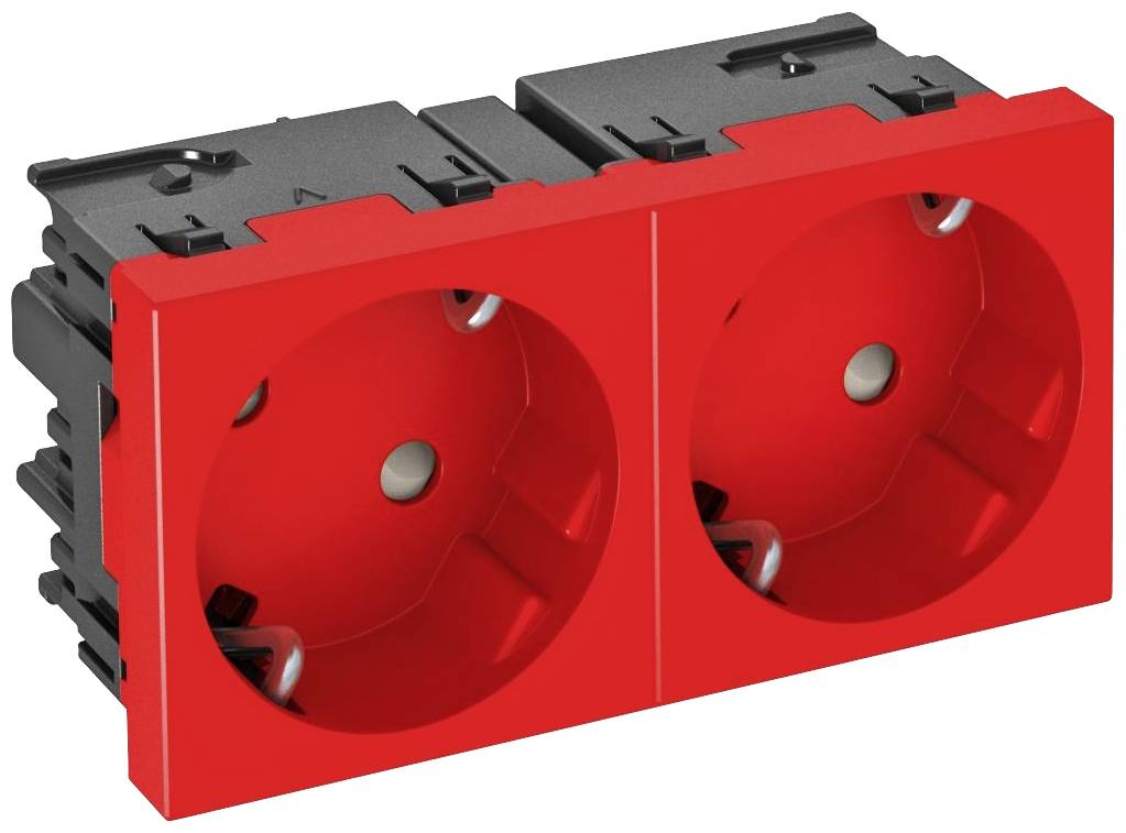 OBO Bettermann 6120489 Apparaatinzet 2-voudig stopcontact (b x h x d) 90 x 45 x 40 mm Rood 1 stuk(s)