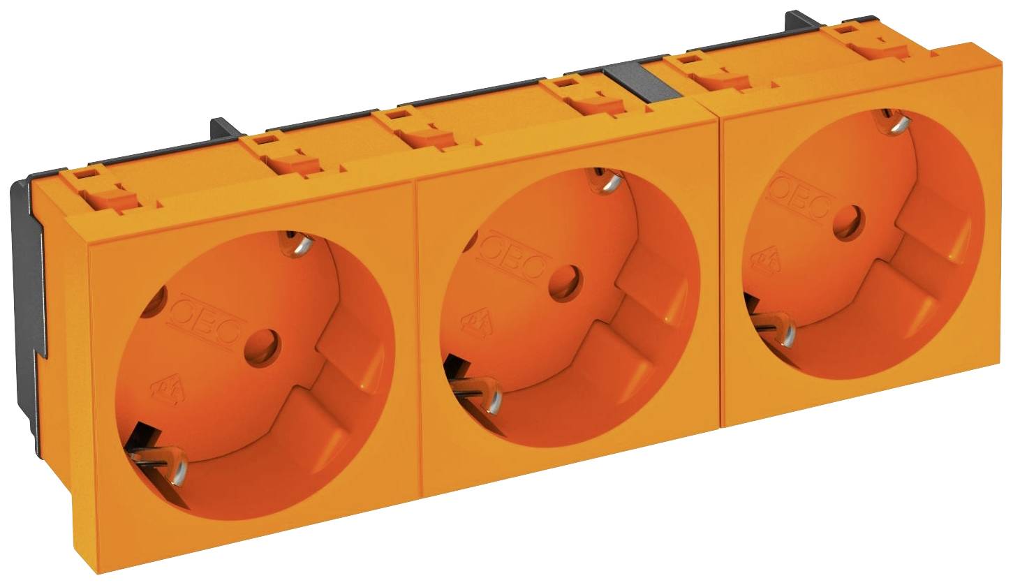 OBO Bettermann 6120125 Apparaatinzet Wandcontactdoos dubbel (b x h x d) 135 x 45 x 42 mm Oranje 1 stuk(s)