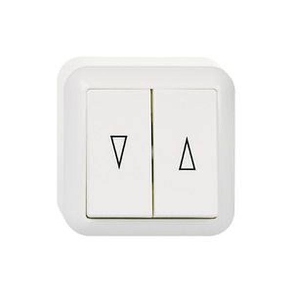ELSO AP-jaloezieknop 382804 10A CONTURA zuiver wit 10 stuk(s)