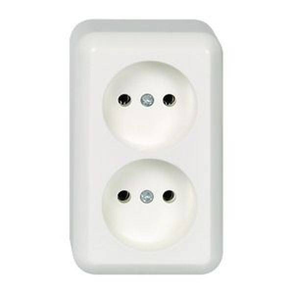 ELSO AP-stopcontact 395904 2-voudig 16A CONTURA zuiver wit 10 stuk(s)