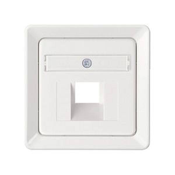 ELSO centrale plaat 206524 1xRJ45 met tekstveld zuiver wit 10 stuk(s)