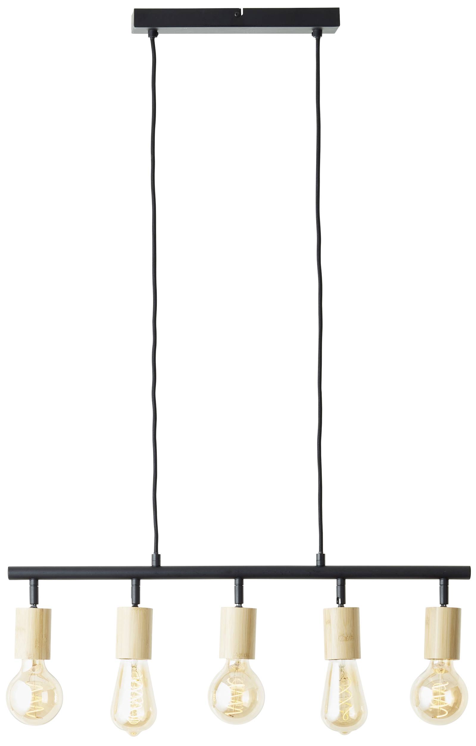 Brilliant Tiffany 99684/76 Hanglamp E27 28 W Zwart (mat), Natuur