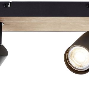 Brilliant Jello Wood G93071/76 LED-plafondspot LED GU10 4.5 W Hout, Zwart Brilliant Jello Wood G93071/76 LED-plafondspot LED GU10 4.5 W Hout, Zwart