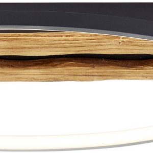 Brilliant G99292/76 Pirus LED-plafondlamp LED LED vast ingebouwd 26 W Hout, Zwart Brilliant G99292/76 Pirus LED-plafondlamp LED LED vast ingebouwd 26 W Hout, Zwart