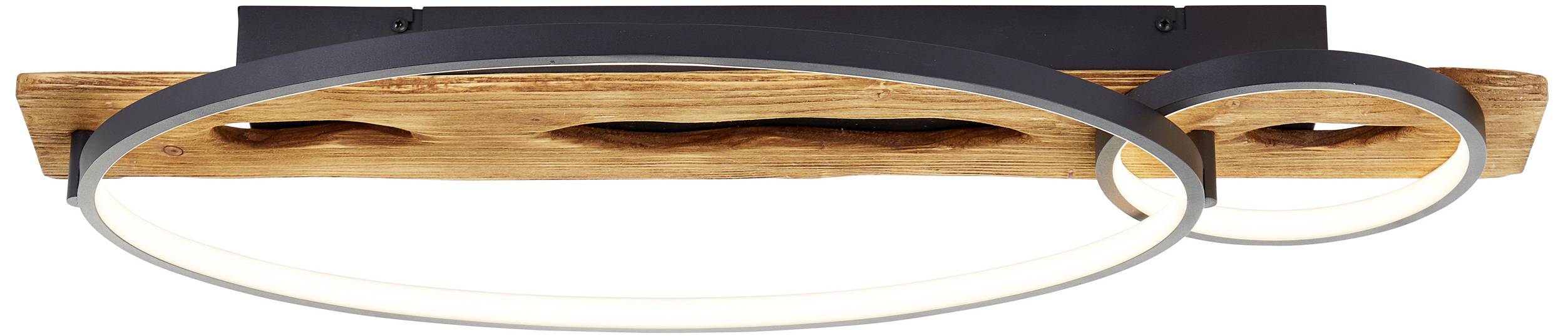 Brilliant G99292/76 Pirus LED-plafondlamp LED LED vast ingebouwd 26 W Hout, Zwart