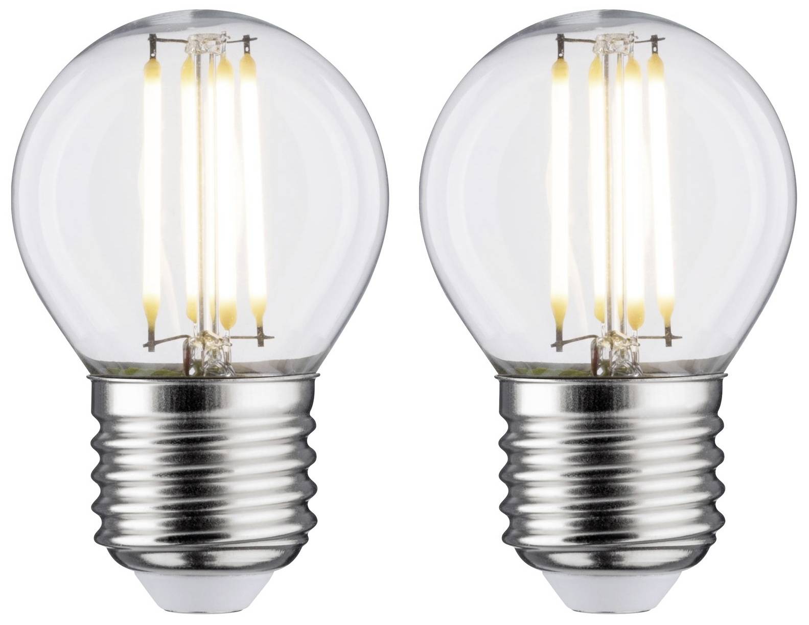 Paulmann 28640 LED-lamp Energielabel F (A - G) E27 5 W Warmwit (Ø x h) 45 mm x 72 mm 2 stuk(s)