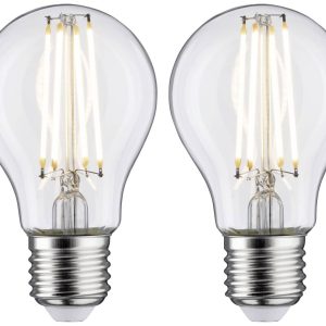 Paulmann 28641 LED-lamp Energielabel E (A – G) E27 7 W Warmwit (Ø x h) 60 mm x 106 mm 2 stuk(s) Paulmann 28641 LED-lamp Energielabel E (A – G) E27 7 W Warmwit (Ø x h) 60 mm x 106 mm 2 stuk(s)
