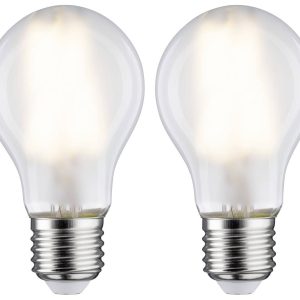 Paulmann 28642 LED-lamp Energielabel E (A – G) E27 7 W Warmwit (Ø x h) 60 mm x 106 mm 2 stuk(s) Paulmann 28642 LED-lamp Energielabel E (A – G) E27 7 W Warmwit (Ø x h) 60 mm x 106 mm 2 stuk(s)