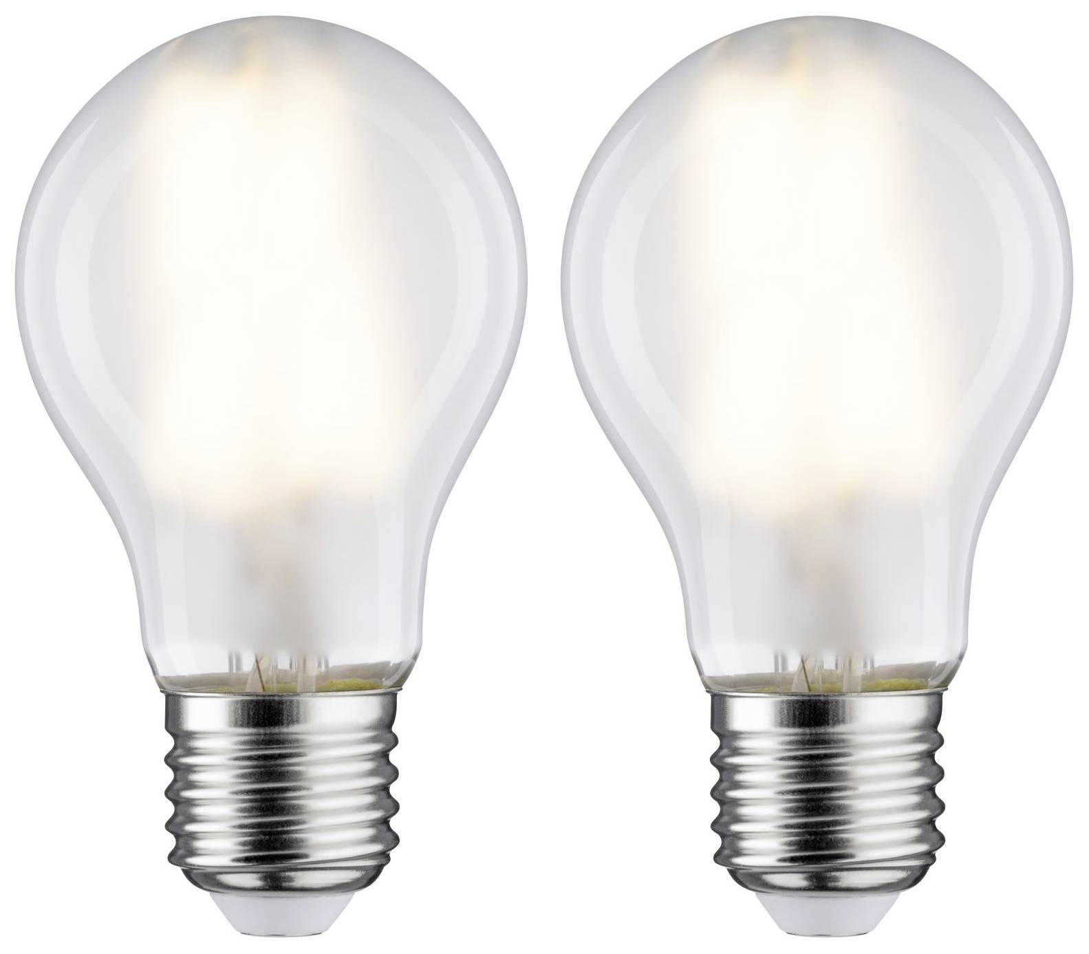 Paulmann 28642 LED-lamp Energielabel E (A - G) E27 7 W Warmwit (Ø x h) 60 mm x 106 mm 2 stuk(s)