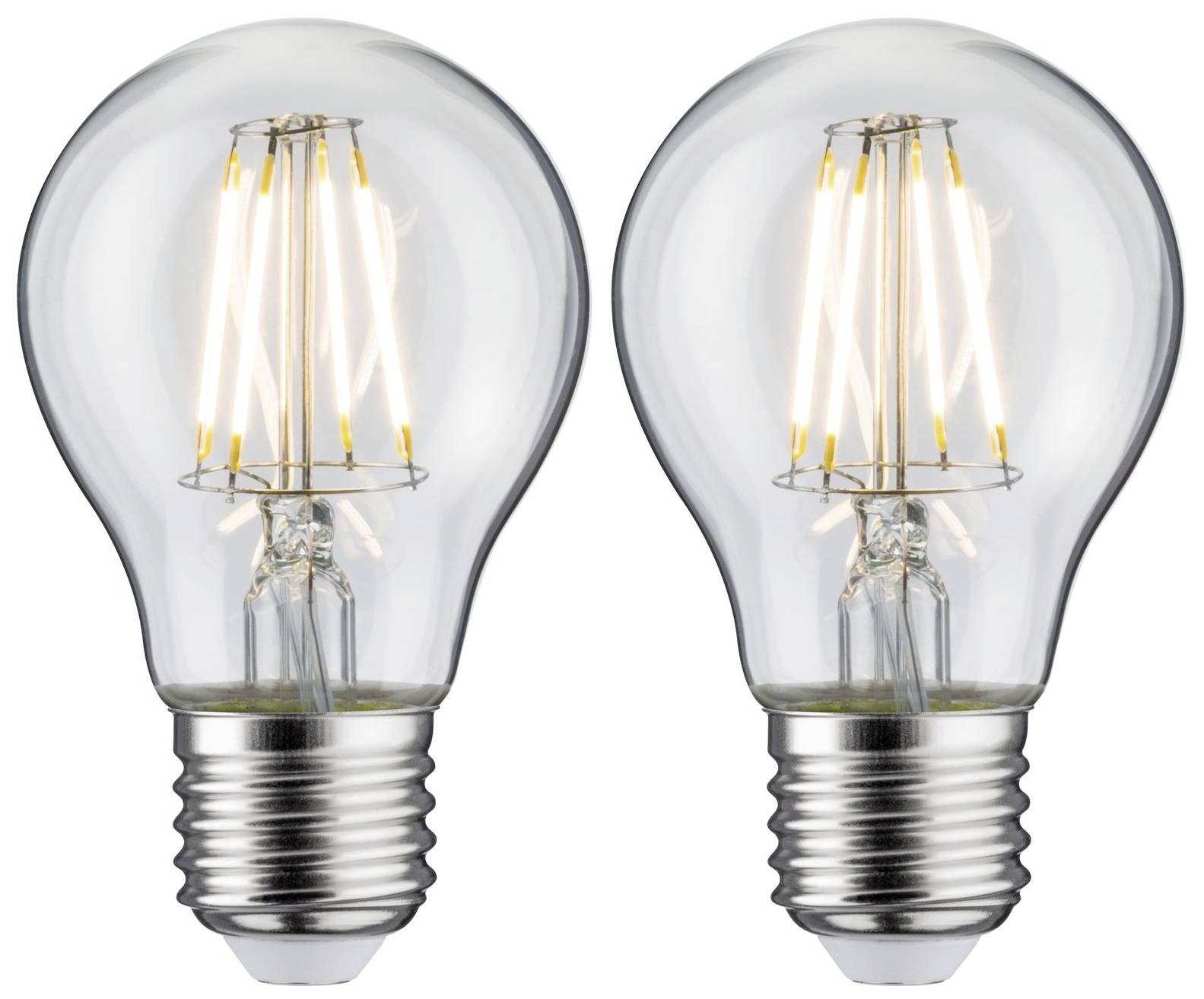 Paulmann 28856 LED-lamp Energielabel F (A - G) E27 5 W Warmwit (Ø x h) 60 mm x 108 mm 2 stuk(s)