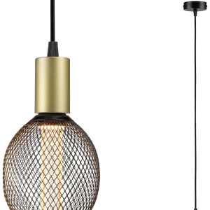 Paulmann 71134 Hanglamp E27 Zwart (mat), Goud Paulmann 71134 Hanglamp E27 Zwart (mat), Goud