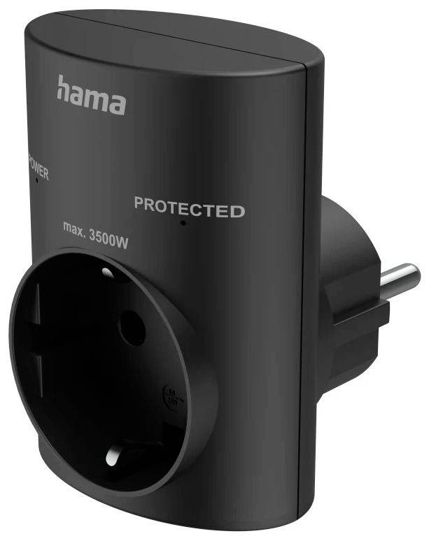 Hama 00223322 Overspanningsbeveiliging tussenstekker Zwart