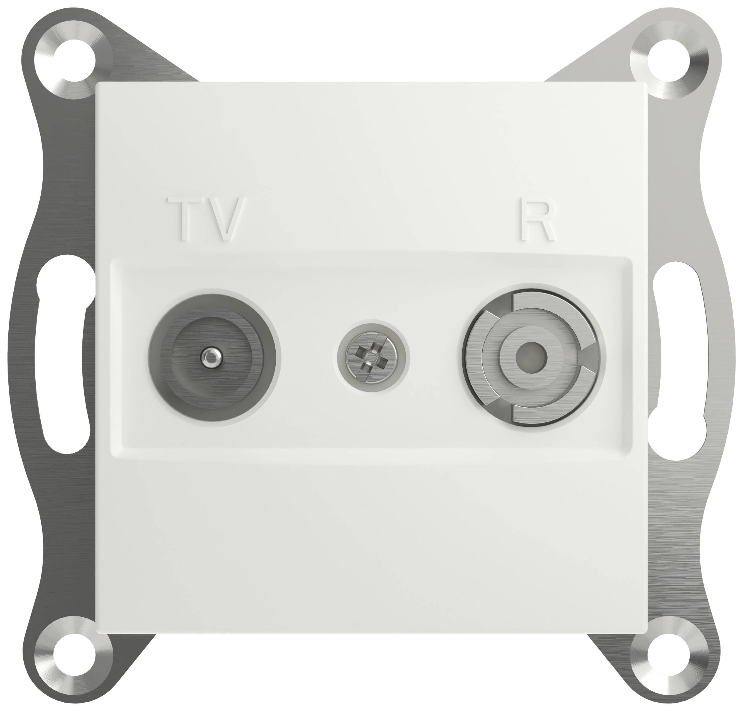 Schneider Electric EPH3300721D TV- en radio-eindcontactdoos Asfora Wit (RAL 9003) 1 stuk(s)