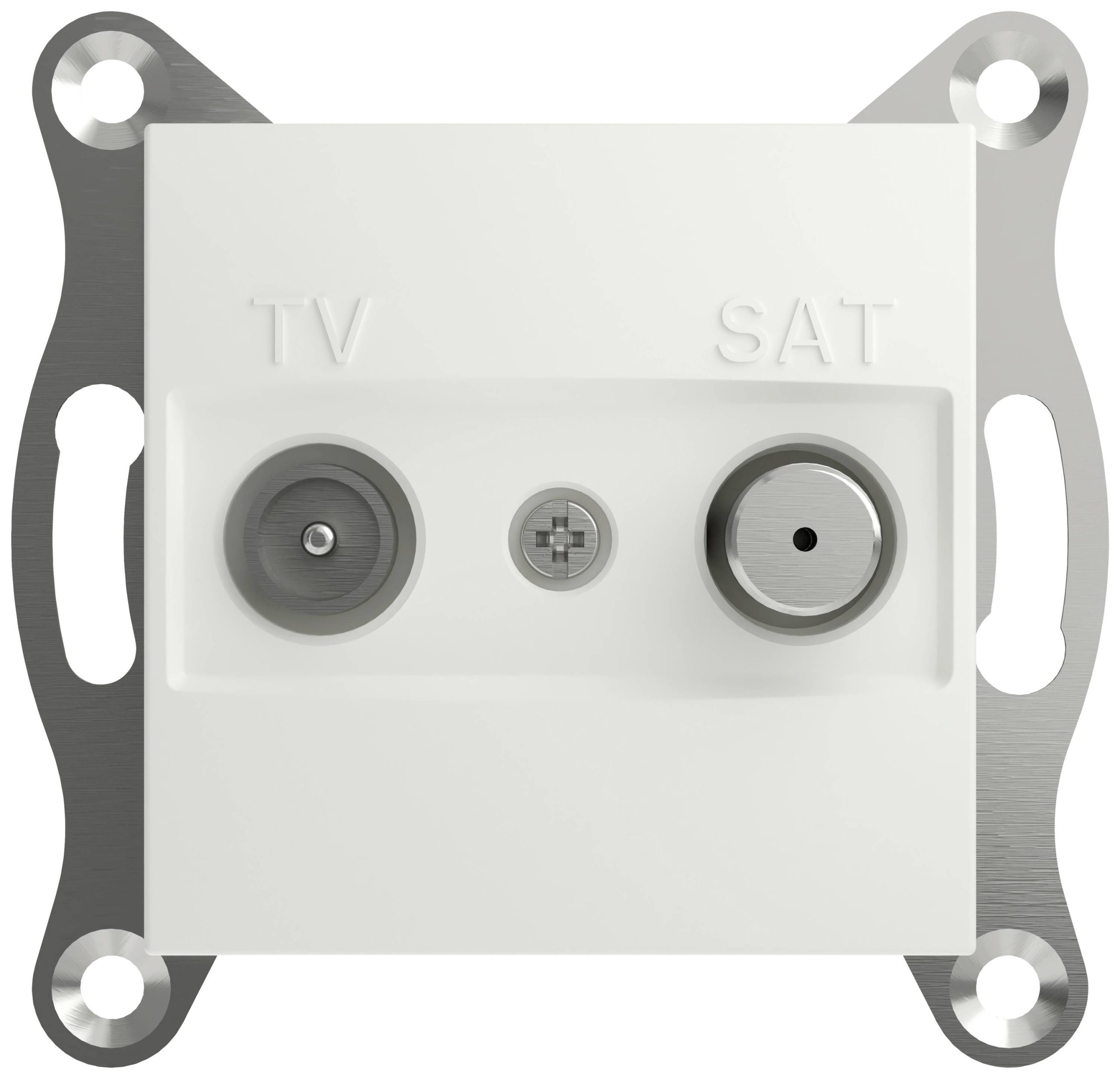 Schneider Electric EPH3470321D TV-satelliet doorvoercontactdoos Asfora Wit (RAL 9003) 1 stuk(s)