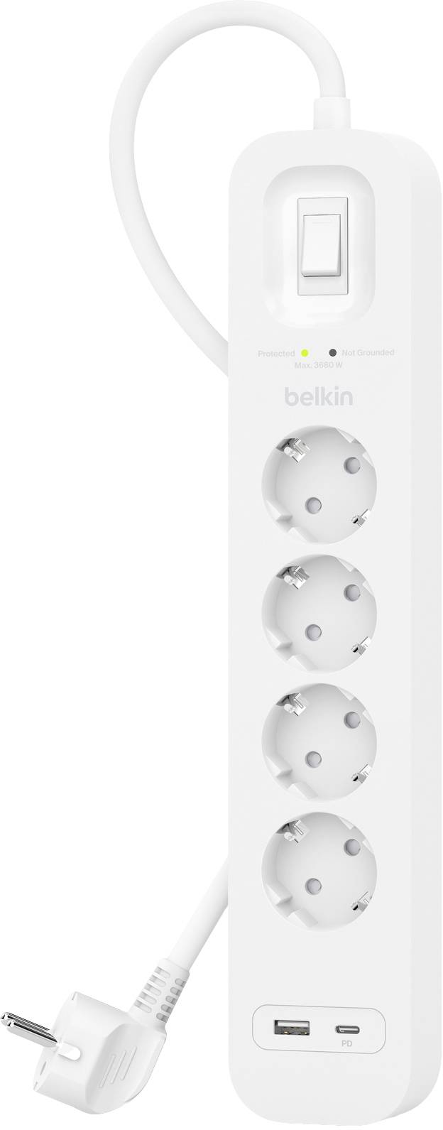 Belkin SRB001vf2M Stekkerdoos Wit CEE-stekker 1 stuk(s)