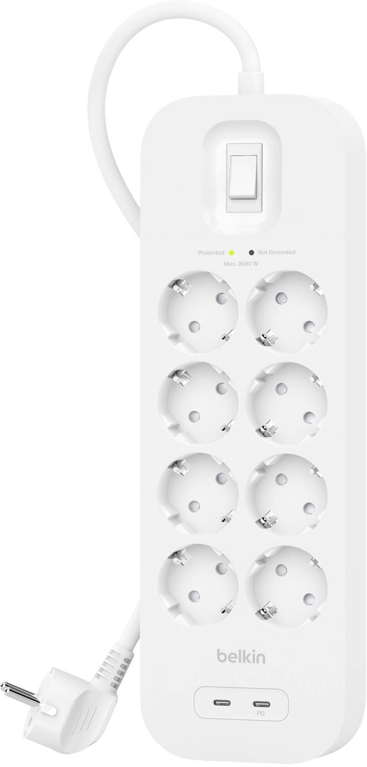 Belkin SRB004vf2M Stekkerdoos Wit CEE-stekker 1 stuk(s)