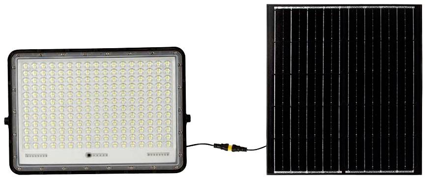 V-TAC VT-240W 7829 LED-schijnwerper, Zonne-energiemodule 30 W Koudwit Zwart