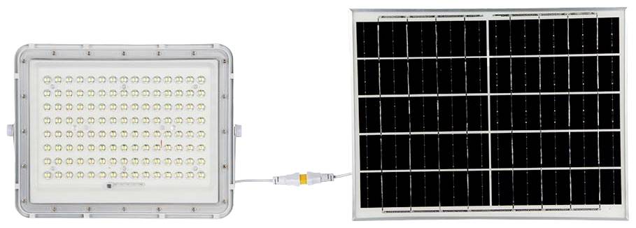 V-TAC VT-180W-W 7845 LED-schijnwerper, Zonne-energiemodule 20 W Koudwit Wit