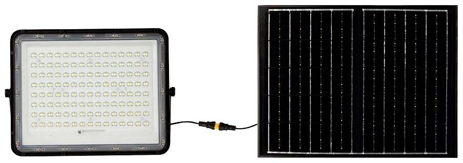 V-TAC VT-180W 7827 LED-schijnwerper, Zonne-energiemodule 0.5 W Koudwit Zwart