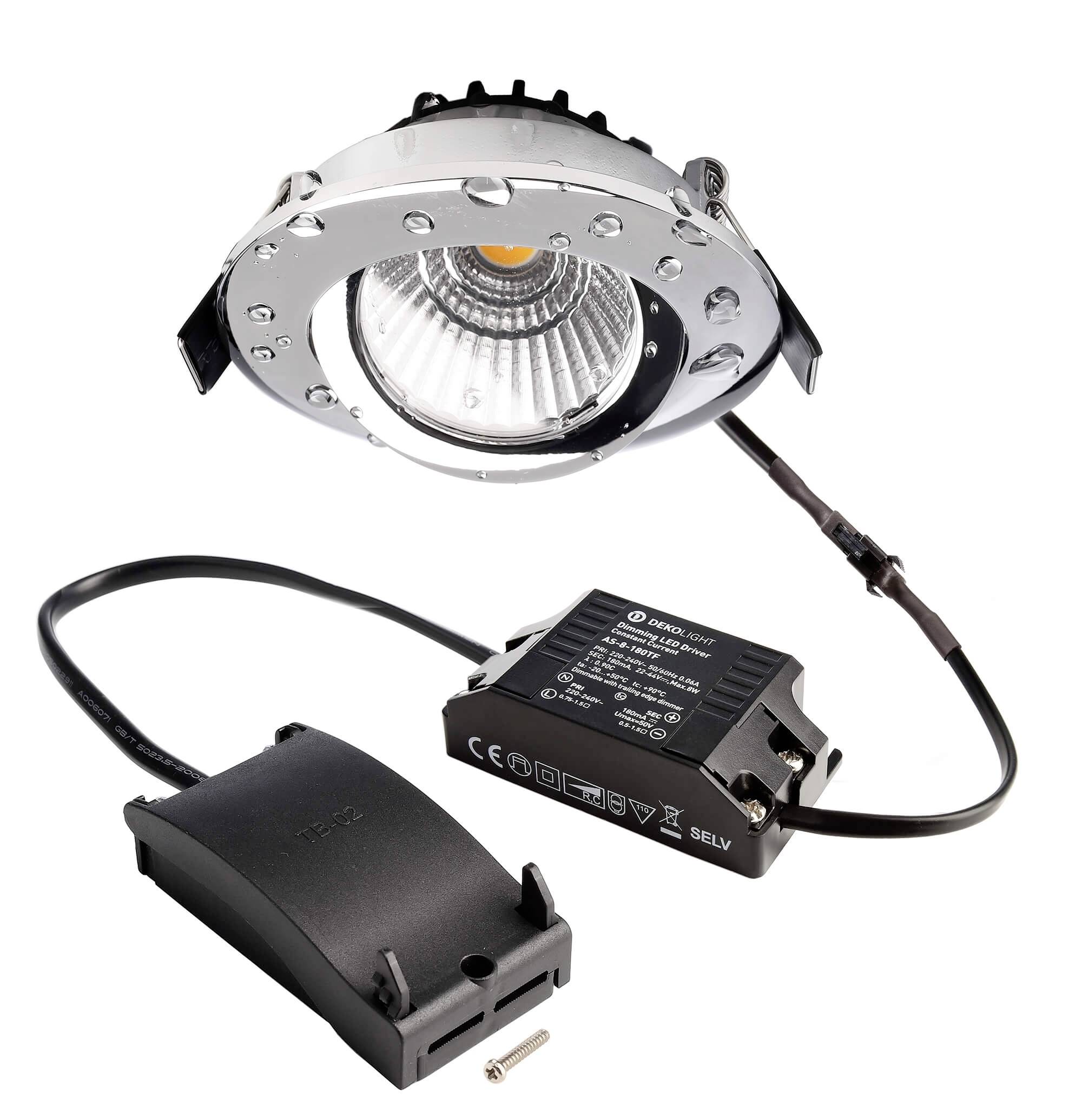 Deko Light 565406 Dione IP DTW LED-inbouwlamp Energielabel: F (A - G) LED LED vast ingebouwd 8.5 W Chroom