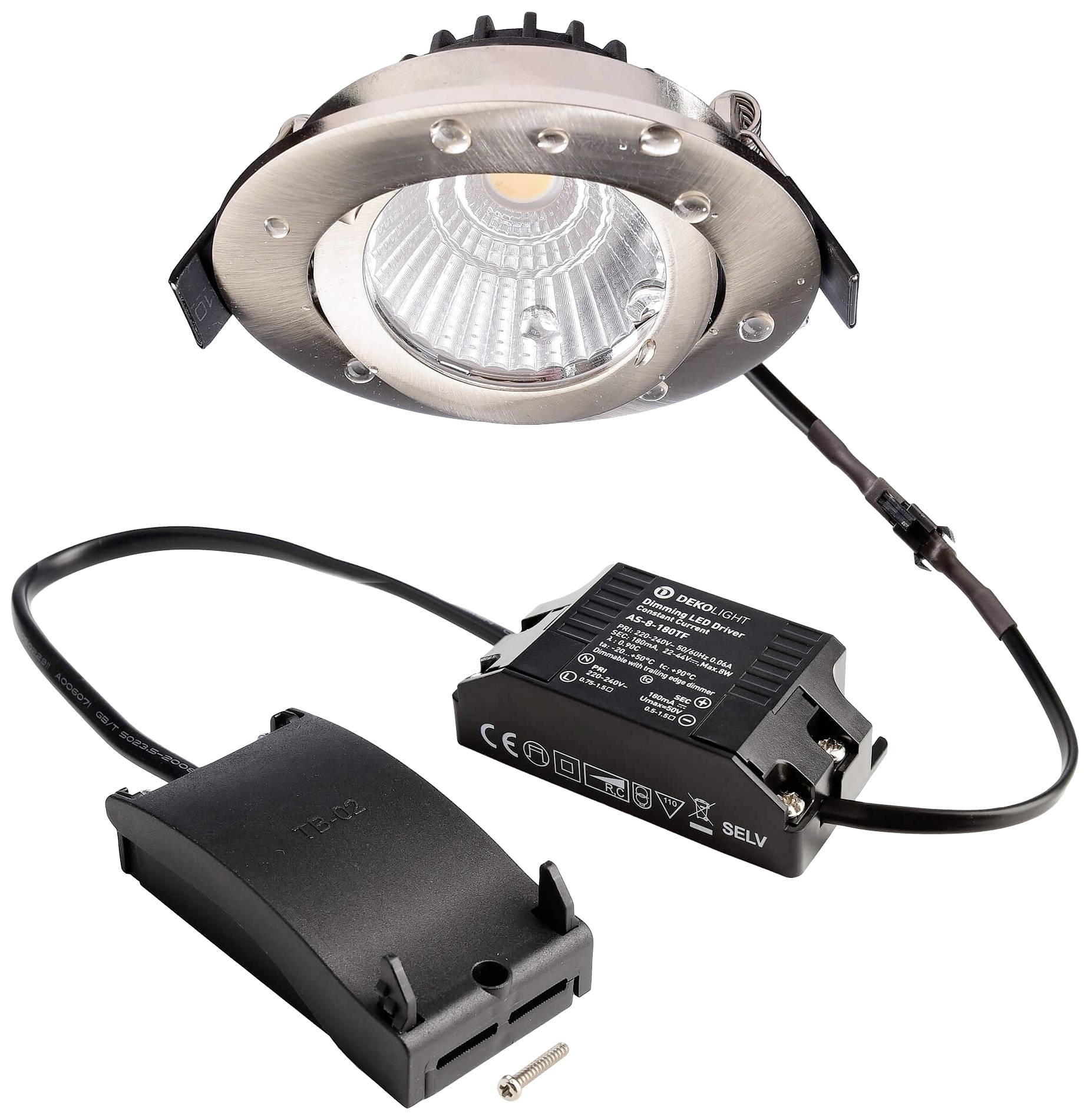 Deko Light 565407 Dione IP DTW LED-inbouwlamp Energielabel: F (A - G) LED LED vast ingebouwd 8.5 W Nikkel