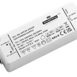 Dehner Elektronik SPF 24-24VSP LED-transformator, LED-driver Constante spanning 24 W 1 A 24 V Geschikt voor meubels, Ove Dehner Elektronik SPF 24-24VSP LED-transformator, LED-driver Constante spanning 24 W 1 A 24 V Geschikt voor meubels, Ove